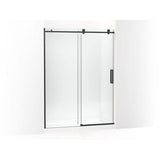 Kohler - ComposedE Sliding shower door, 78'' H x 56-1/8 - 59-7/8'' W, with 3/8'' thick Crystal Clear glass - Matte Black