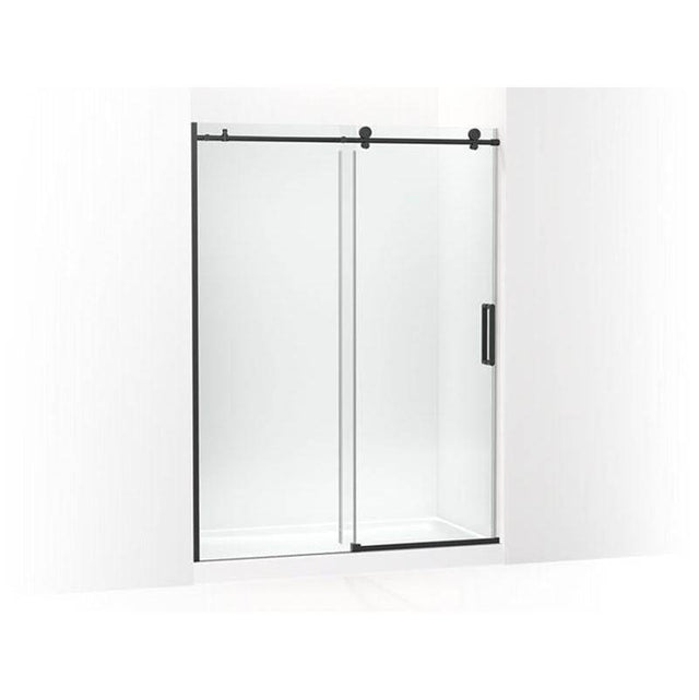 Kohler - ComposedE Sliding shower door, 78'' H x 56-1/8 - 59-7/8'' W, with 3/8'' thick Crystal Clear glass - Matte Black