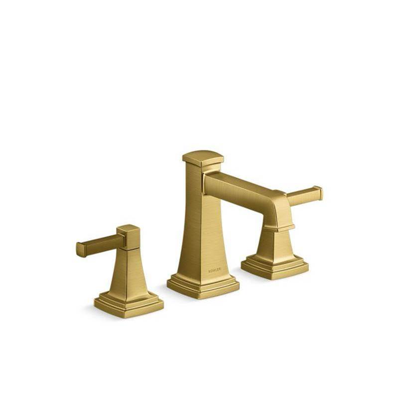 Kohler - Riff Widespread bathroom sink faucet, 1.0 gpm - Vibrant Brushed Moderne Brass