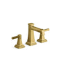 Kohler - Riff Widespread bathroom sink faucet, 1.0 gpm - Vibrant Brushed Moderne Brass