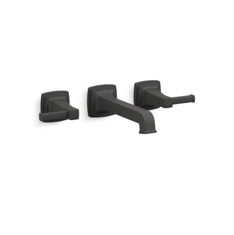 Kohler - Riff Wall-mount bathroom sink faucet trim, 1.2 gpm - Matte Black