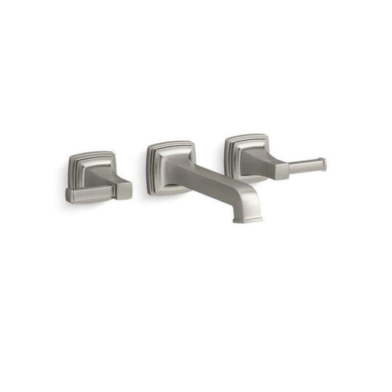 Kohler - Riff Wall-mount bathroom sink faucet trim, 1.2 gpm - Vibrant Brushed Nickel