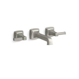Kohler - Riff Wall-mount bathroom sink faucet trim, 1.2 gpm - Vibrant Brushed Nickel
