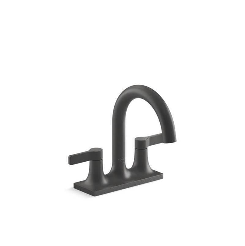 Kohler - Venza Centerset bathroom sink faucet, 0.5 gpm - Matte Black