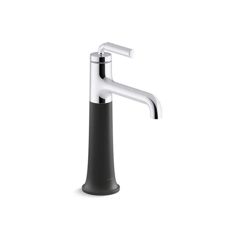 Kohler - ToneE Tall single-handle bathroom sink faucet, 1.0 gpm - Polished Chrome With Matte Black