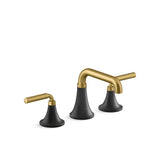 Kohler - ToneE Widespread bathroom sink faucet, 0.5 gpm - Matte Black with Brushed Moderne Brass