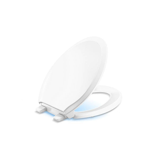 Kohler - Rutledge Nightlight ReadyLatch Quiet-CloseE elongated toilet seat - White