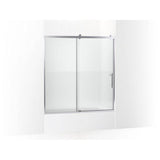 Kohler - Rely 62-1/2'' H sliding bath door with 3/8''-thick glass - Bright Polished Silver