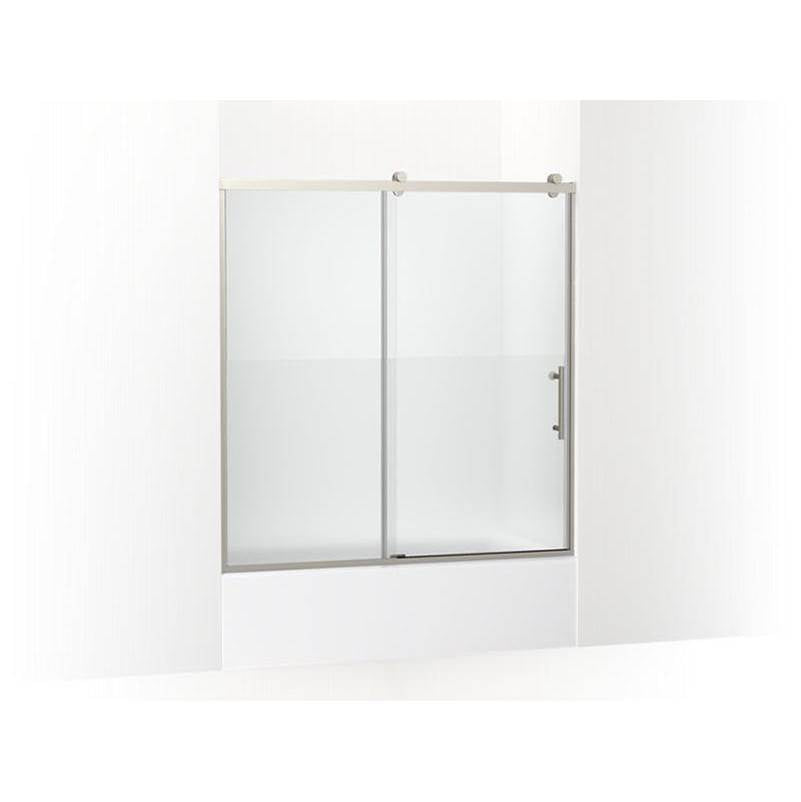 Kohler - Rely 62-1/2'' H sliding bath door with 3/8''-thick glass - Anodized Brushed Nickel