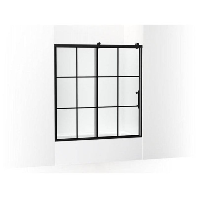 Kohler - Rely 62-1/2'' H sliding bath door with 3/8''-thick glass - Matte Black