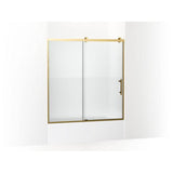 Kohler - Rely 62-1/2'' H sliding bath door with 3/8''-thick glass - Vibrant Brushed Moderne Brass