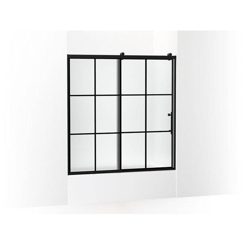 Kohler - Rely 62-1/2'' H sliding bath door with 3/8''-thick glass - Matte Black