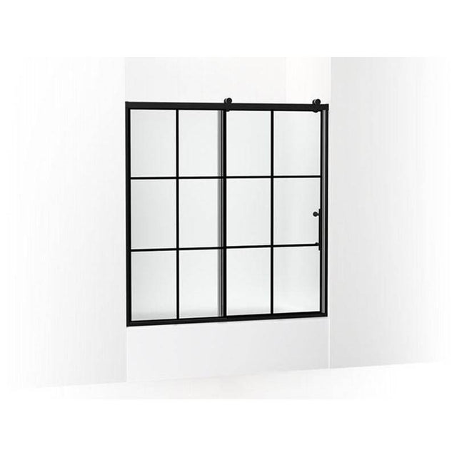 Kohler - Rely 62-1/2'' H sliding bath door with 3/8''-thick glass - Matte Black