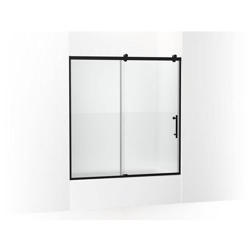 Kohler - Rely 62-1/2'' H sliding bath door with 3/8''-thick glass - Matte Black