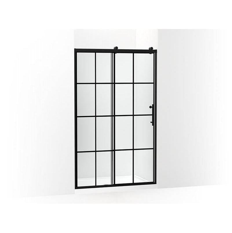 Kohler - Rely 77'' H sliding shower door with 3/8''-thick glass - Matte Black