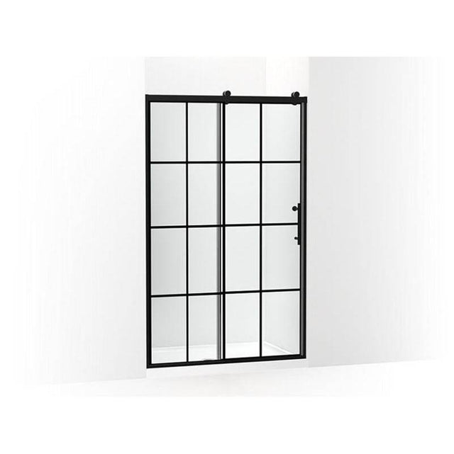 Kohler - Rely 77'' H sliding shower door with 3/8''-thick glass - Matte Black