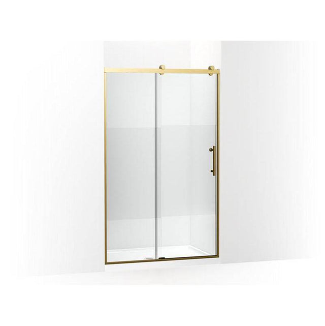 Kohler - Rely 77'' H sliding shower door with 3/8''-thick glass - Vibrant Brushed Moderne Brass