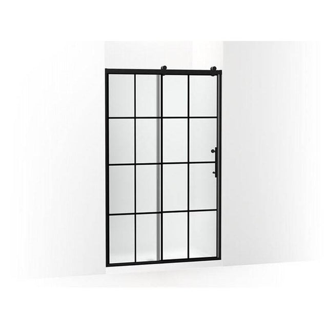 Kohler - Rely 77'' H sliding shower door with 3/8''-thick glass - Matte Black