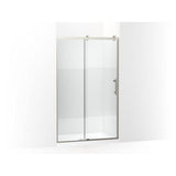 Kohler - Rely 77'' H sliding shower door with 3/8''-thick glass - Anodized Brushed Nickel