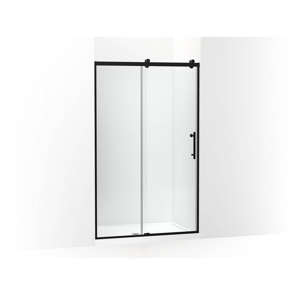 Kohler - Rely 77'' H sliding shower door with 3/8''-thick glass - Matte Black