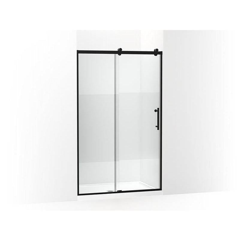 Kohler - Rely 77'' H sliding shower door with 3/8''-thick glass - Matte Black