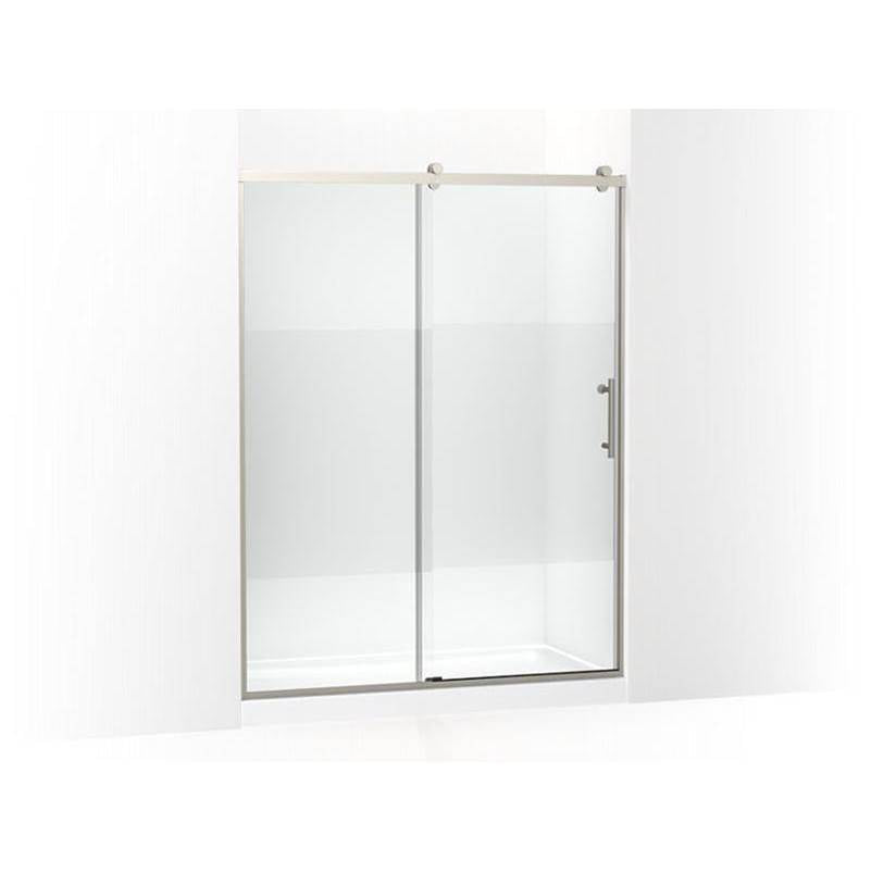 Kohler - Rely 77'' H sliding shower door with 3/8''-thick glass - Anodized Brushed Nickel