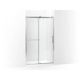 Kohler - Rely 77'' H sliding shower door with 3/8''-thick glass - Bright Polished Silver