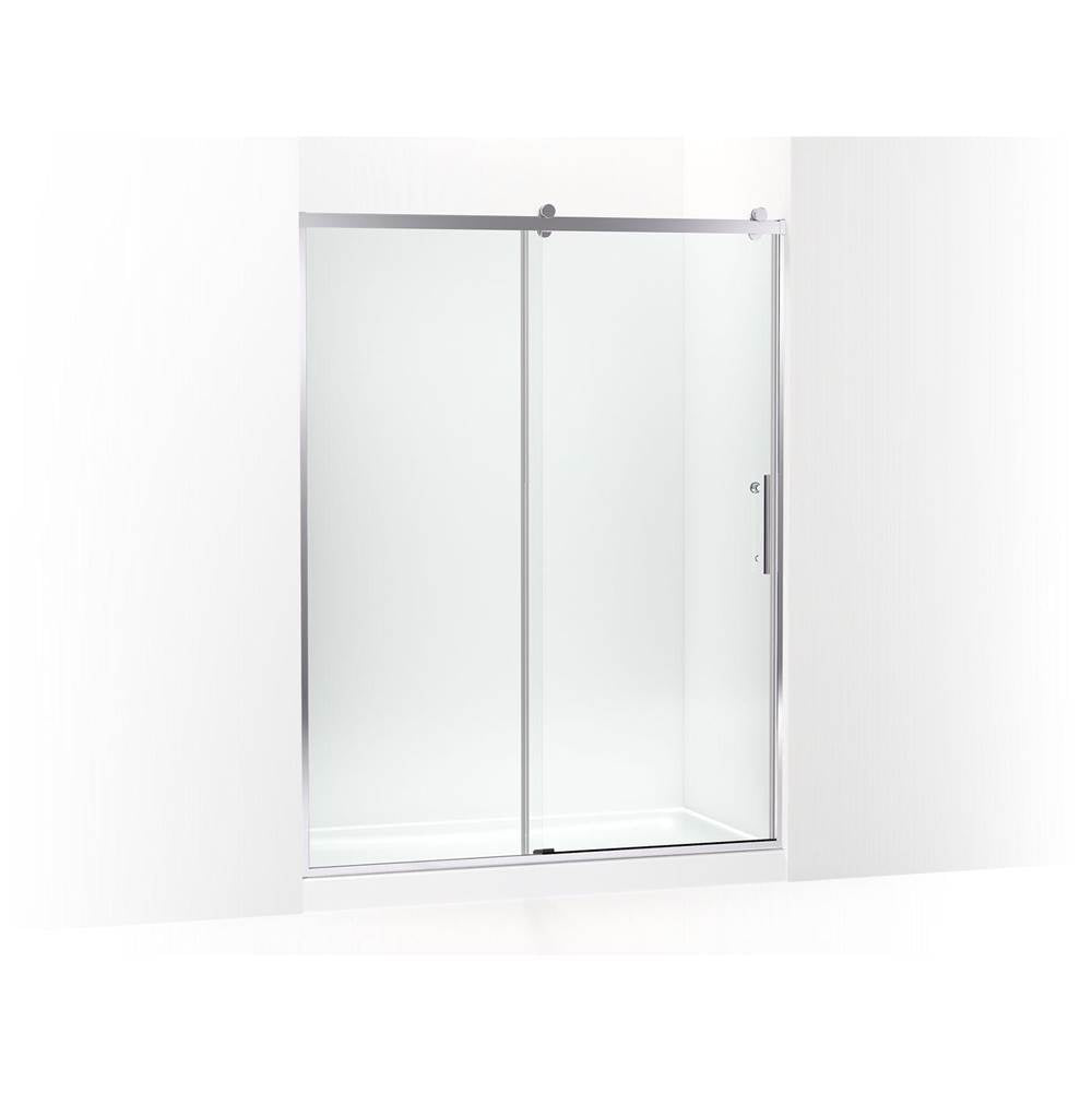 Kohler - Rely 77'' H sliding shower door with 3/8''-thick glass - Bright Polished Silver