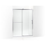 Kohler - Rely 77'' H sliding shower door with 3/8''-thick glass - Bright Polished Silver