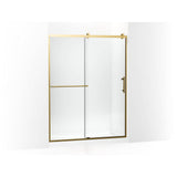 Kohler - Rely 77'' H sliding shower door with 3/8''-thick glass - Vibrant Brushed Moderne Brass