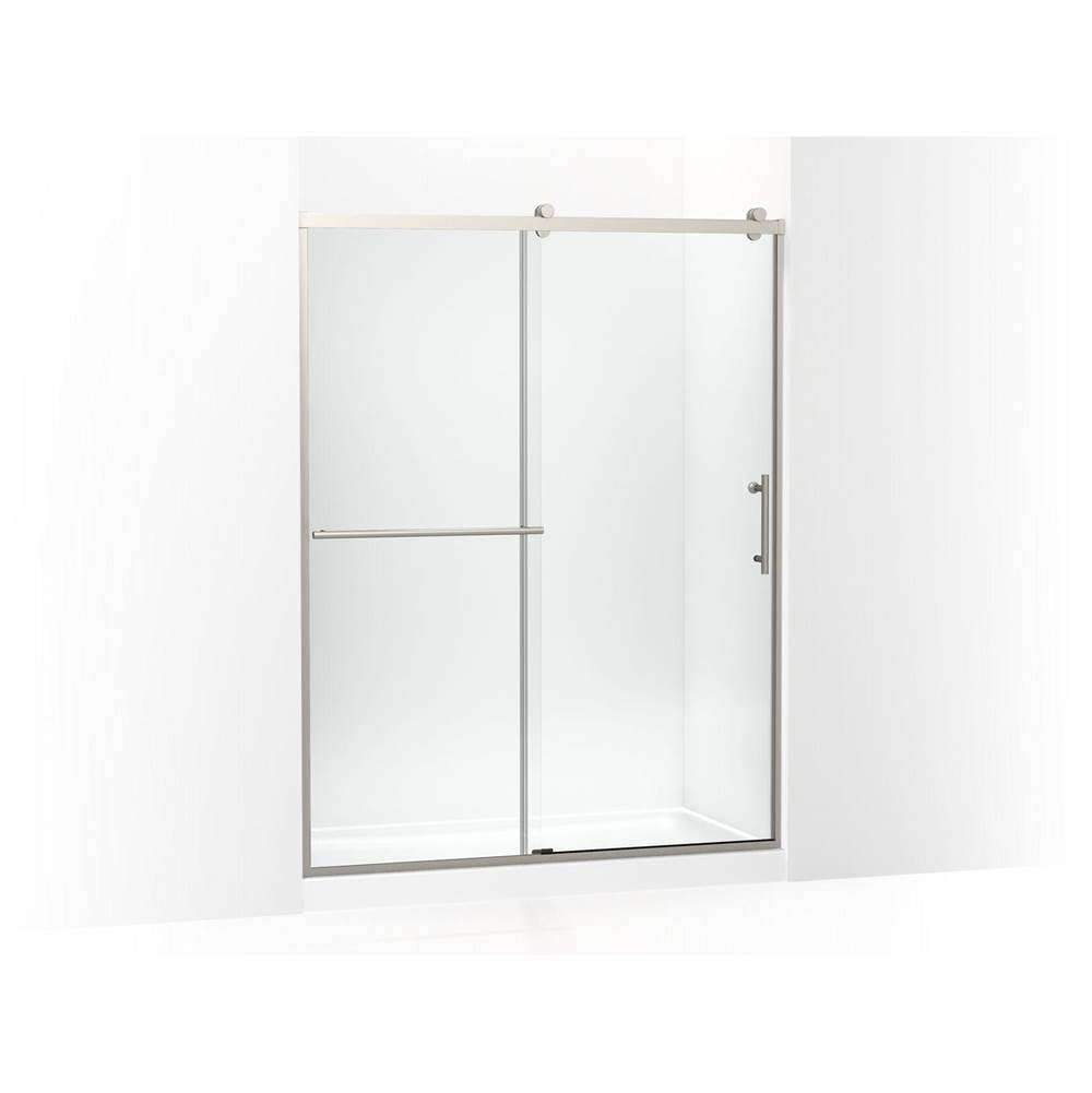 Kohler - Rely 77'' H sliding shower door with 3/8''-thick glass - Anodized Brushed Nickel