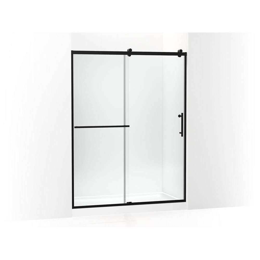 Kohler - Rely 77'' H sliding shower door with 3/8''-thick glass - Matte Black