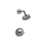 Kohler - Purist Rite-Temp shower trim kit with cross handle, 1.75 gpm - Vibrant Titanium