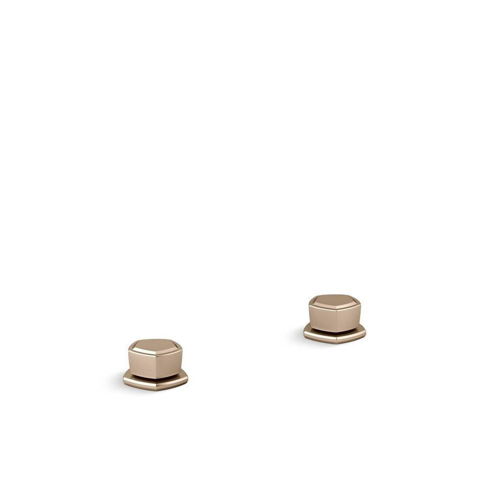Kohler - Occasion Knob bathroom sink faucet handles - Vibrant Brushed Bronze