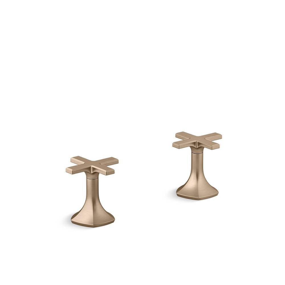 Kohler - Occasion Deck-mount bath faucet handles with Cross design - Vibrant Brushed Bronze