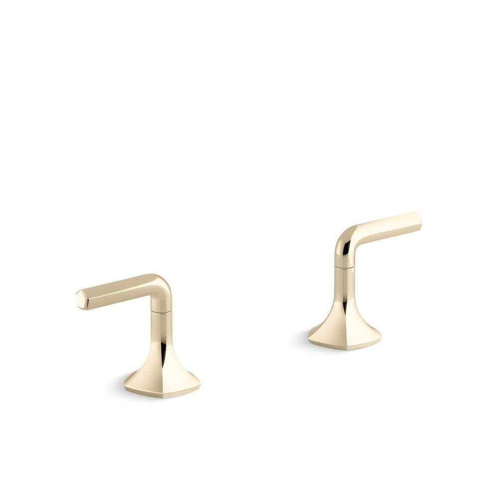 Kohler - Occasion Deck-mount bath faucet handles with Lever design - Vibrant French Gold
