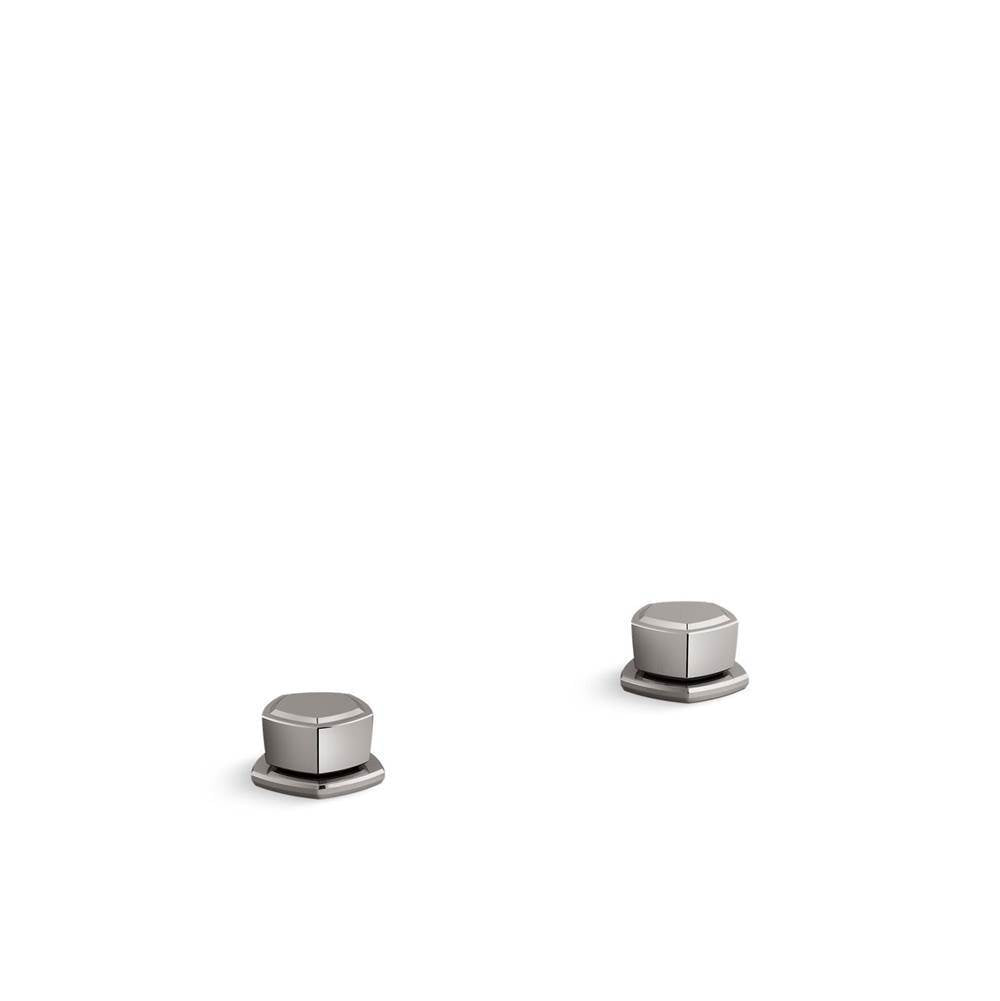 Kohler - Occasion Knob bathroom sink faucet handles - Vibrant Titanium