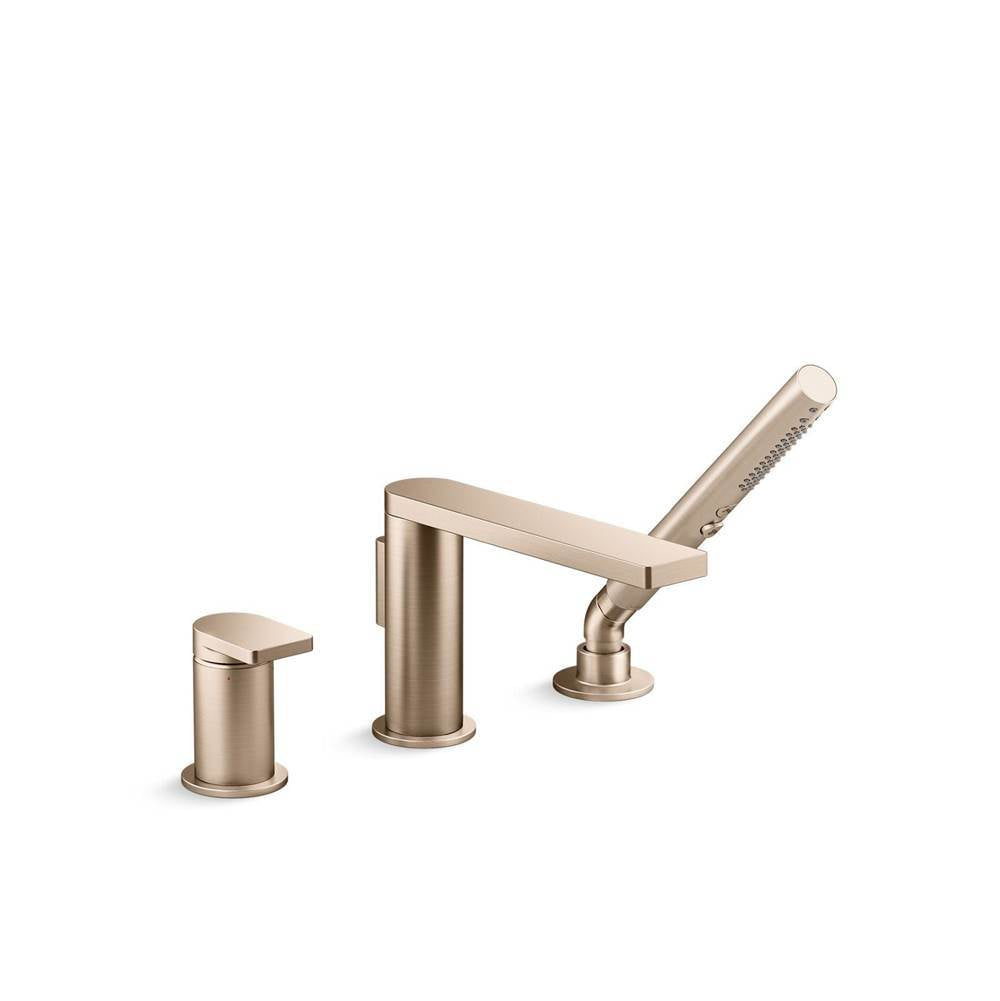 Kohler - Composed Deck-mount bath faucet with handshower - Vibrant Brushed Bronze