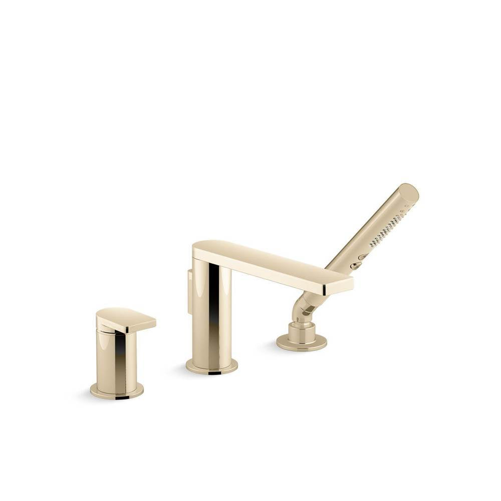 Kohler - Composed Deck-mount bath faucet with handshower - Vibrant French Gold