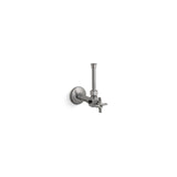 Kohler - 1/2'' angle supply with stop, cross handle and rigid vertical tube - Vibrant Titanium