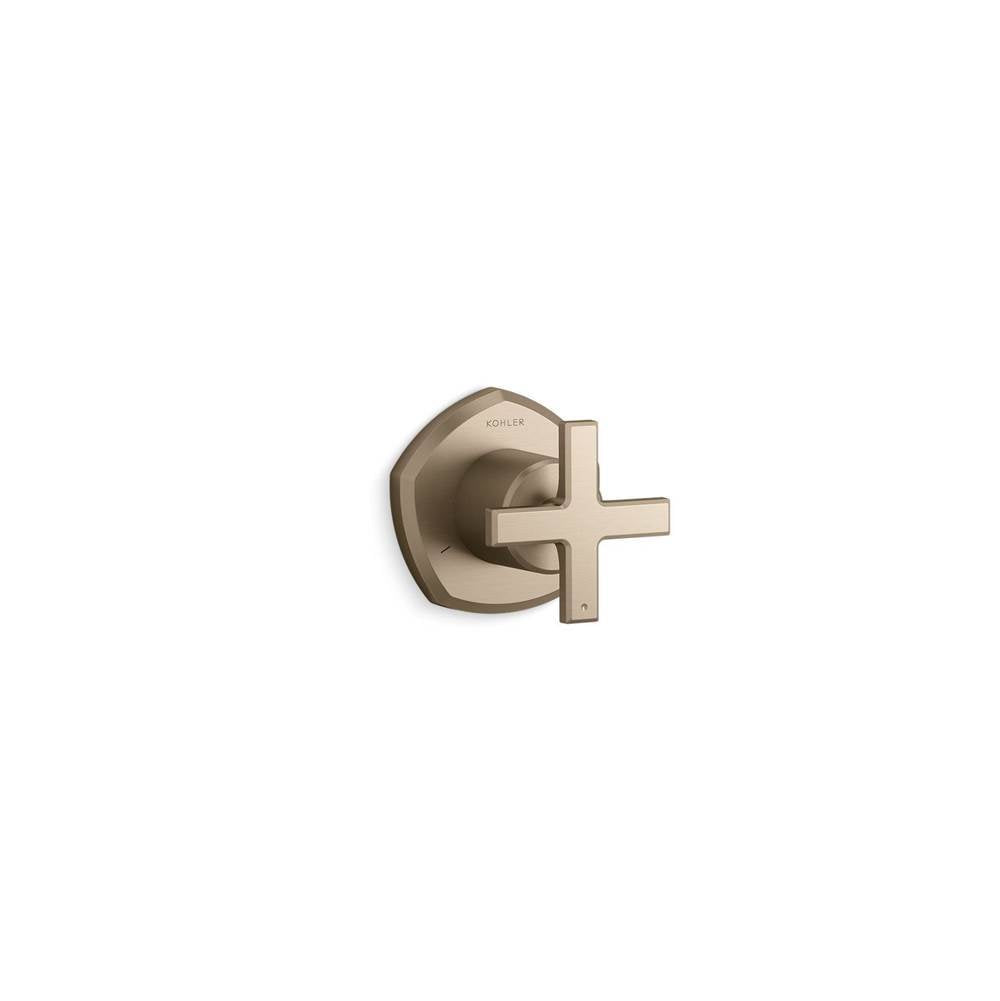 Kohler - Occasion MasterShower transfer valve trim with cross handle - Vibrant Brushed Bronze