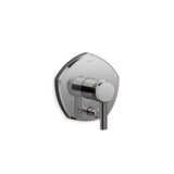 Kohler - Occasion Rite-Temp valve trim with push-button diverter and lever handle - Vibrant Titanium