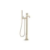 Kohler - Occasion Floor-mount bath filler trim with handshower - Vibrant French Gold