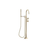 Kohler - Components Floor-mount bath filler trim with lever handles and handshower - Vibrant French Gold