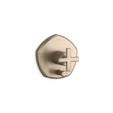 Kohler - Occasion Rite-Temp valve trim with push-button diverter and cross handle - Vibrant Brushed Bronze
