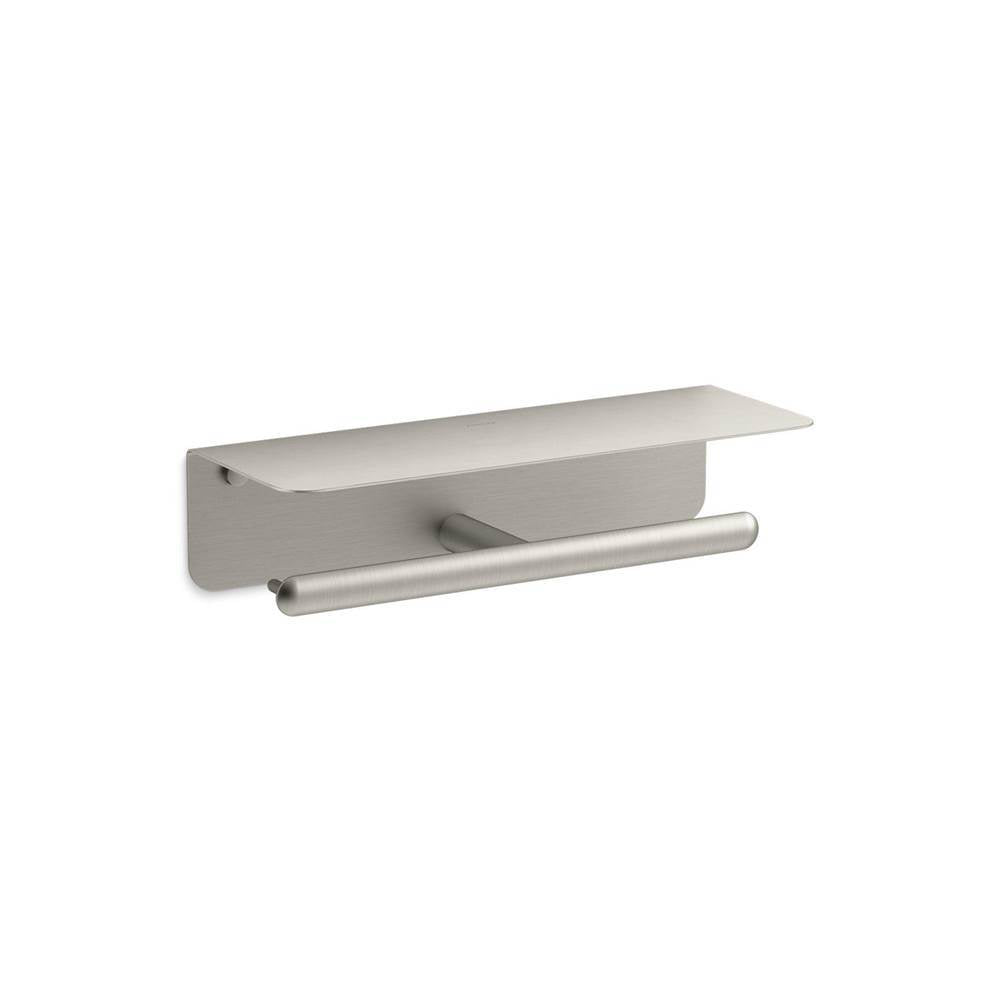 Kohler - KuminE Covered double toilet paper holder - Vibrant Brushed Nickel