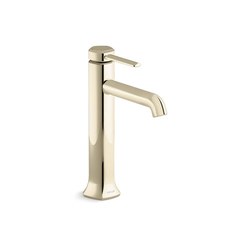 Kohler - Occasion Tall single-handle bathroom sink faucet, 0.5 gpm - Vibrant French Gold