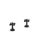 Kohler - Artifacts Deck-mount bath faucet handle trim with Cross design - Matte Black