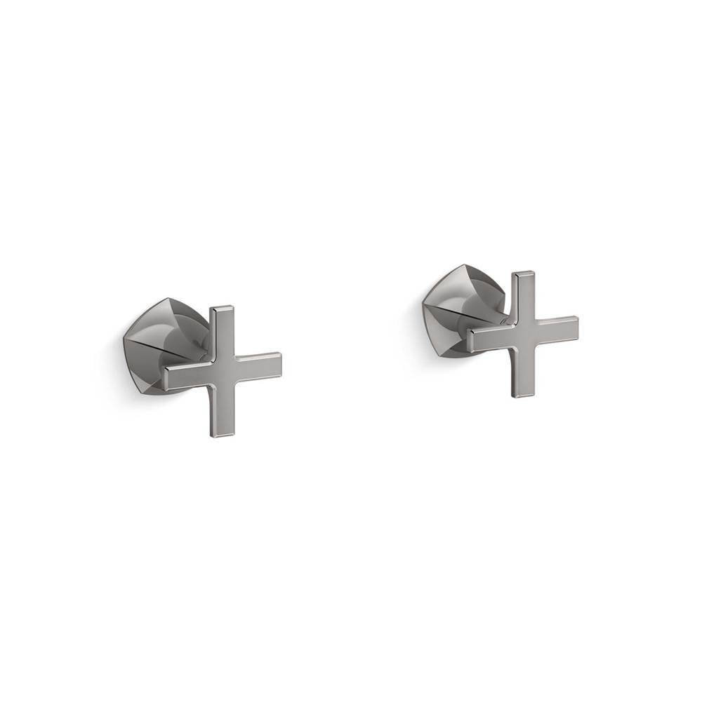 Kohler - Occasion Wall-mount bathroom sink faucet Cross handle trim, 1.2 gpm - Vibrant Titanium