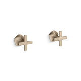 Kohler - Occasion Wall-mount bathroom sink faucet Cross handle trim, 1.2 gpm - Vibrant Brushed Bronze